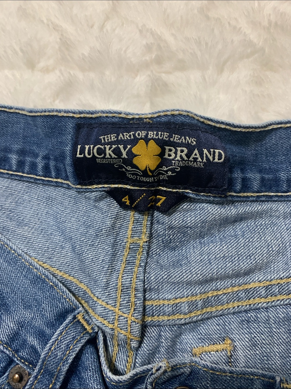 Lucky Brand Medium Blue Denim Cutoff Shorts - Picture 4 of 7
